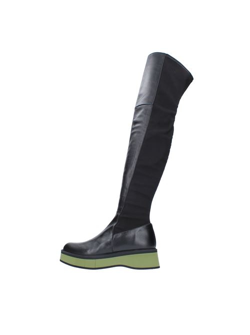 Cuissard Cresi in pelle e tessuto elasticizzato PALOMA BARCELO' | 102306NERO-ERBA